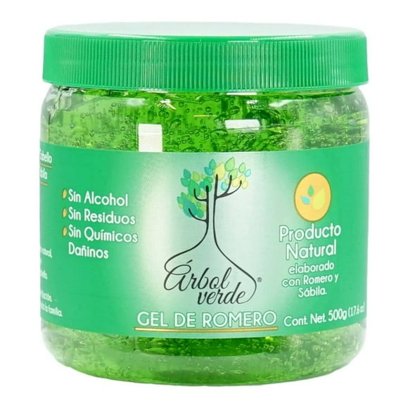 Gel para cabello Árbol Verde de romero y sábila 500 g