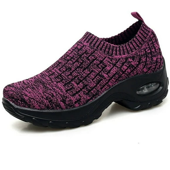 Women's Walking Shoes Slip on Sock Sneakers Lady Girls Nurse Mesh Air Cushion Arch Support Platform Loafers Shoes for Women Girls