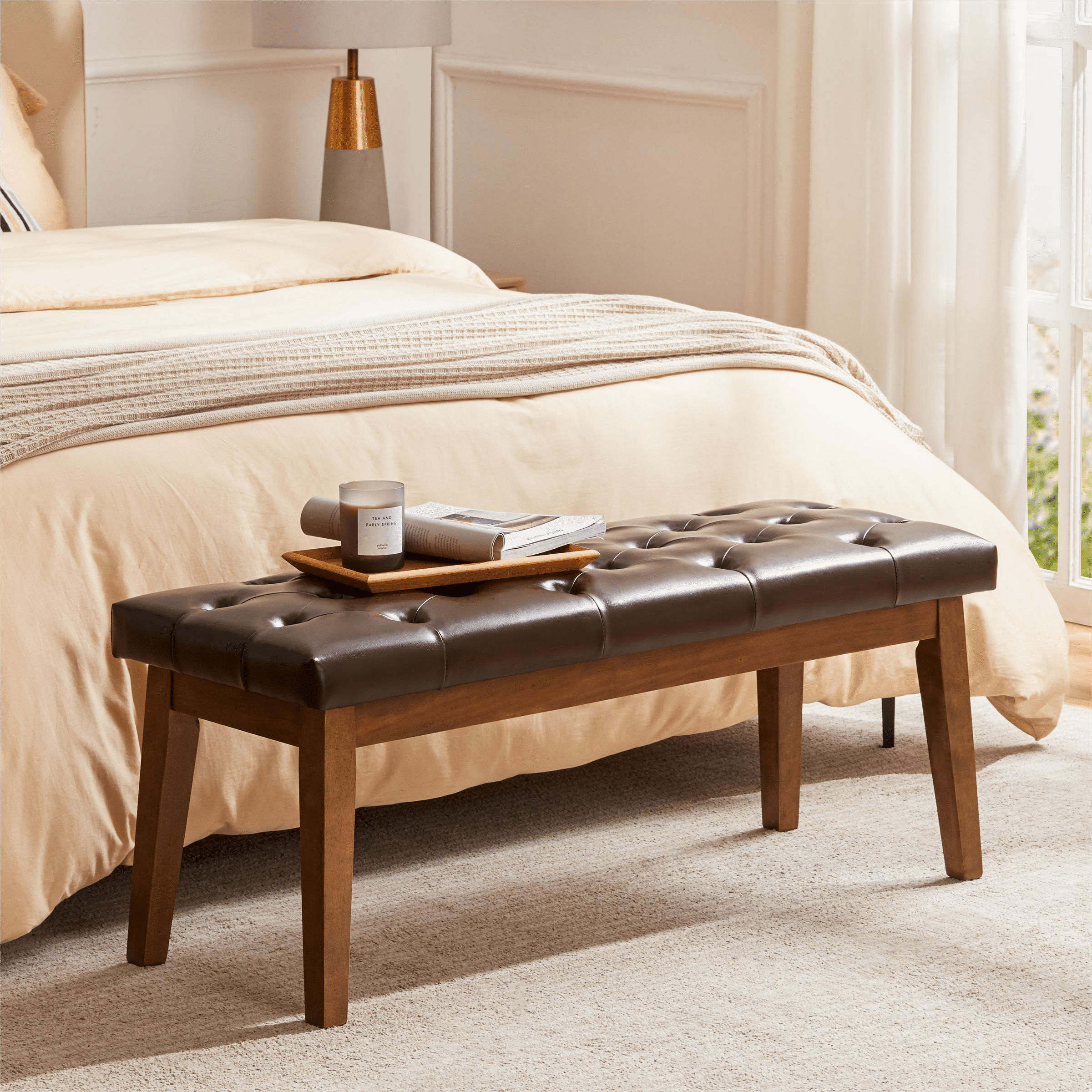 Home Decorators Collection Haze Brown Finish Wood Entryway Bench with  Cushion and Concealed Storage (41.5 in. W x 19 in. H) SK19326Br1-H - The  Home Depot