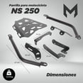 thumbnail image 3 of Parrilla Soporte Porta Bultos De Top Case Para Moto N250, 3 of 6