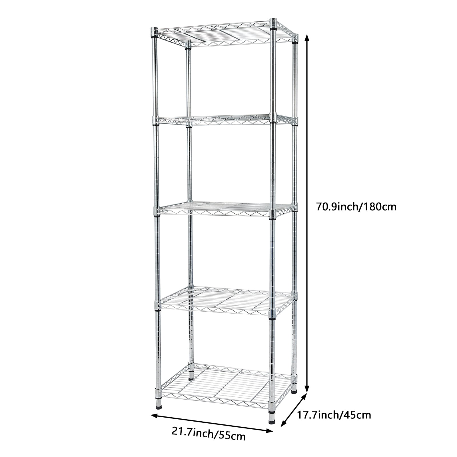 Kepooman 5 Tier Storage Rack Wire Shelving Unit Storage Shelves Metal for Pantry Closet Kitchen Laundry Kepooman 5 Tier Storage Rack Wire Shelving Unit Storage Shelves Metal for Pantry Closet Kitchen Laundry