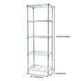 thumbnail image 5 of 5-Tier Chrome Shelving Unit,72 Inch Steel Frame Make This Unit The Perfect Blend Of Style And Functionality, 5 of 8
