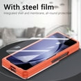 thumbnail image 6 of for Samsung Galaxy Z Fold 7 Wallet Case with Pen Holder & Stand, Built-in Screen Protector Wrist Strap Card Holder Back Cover Hard PC Shockproof Finger Grip Case for Men Women Girls, Orange, 6 of 9