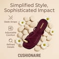thumbnail image 3 of Cushionaire Venue Women’s Strappy Toe-Loop Slide Sandals with Gold-Tone Accent & Memory Foam Comfort | Minimalist Summer Sandals for Women with Wide Widths Available, 3 of 13