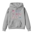 thumbnail image 4 of Hoodies for Girls 14-16 Hooded Neck Pullover Hoodie Fashion Graphic Print Sweatshirts Children Kid's Fall Winter Outfits Grey, 4 of 4