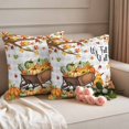 thumbnail image 2 of It's Fall Yall Pillow Covers 2 Pack Thanksgiving Gnome Pumpkin Leaf Grey Plaid Pillowcase Waterproof Outdoor Throw Pillow Cover for Patio Garden Square Cushion 24”x24”, 2 of 9