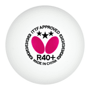 Butterfly R40+ 3-Star Ball White 12-Pack