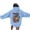 Light Blue, variant on Ladies Casual Sweatshirt Zippe Hoodie Wolf Sweatshirt Hoodie Women Lady Womens Hoodies Women's With Back Print Oversized Pullover Casual Loose Fit Drop Shoulder Long Pink XL