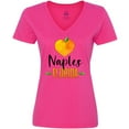thumbnail image 3 of Inktastic Naples Florida Orange in Heart Women's V-Neck T-Shirt, 3 of 5