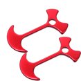 thumbnail image 3 of 2 Pcs Clou en Forme d'Os de Poisson en Alliage d'Aluminium pour Usage Extérieur Tente de Camping Corde Fixe Boucle Clou de Sol Amovible pour Randonnée Fournitures de Camping (Rouge), 3 of 7