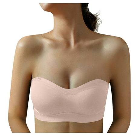 pxiakgy lingerie for women women trackless latex invisible bra strapless wedding dress underwear beige + m