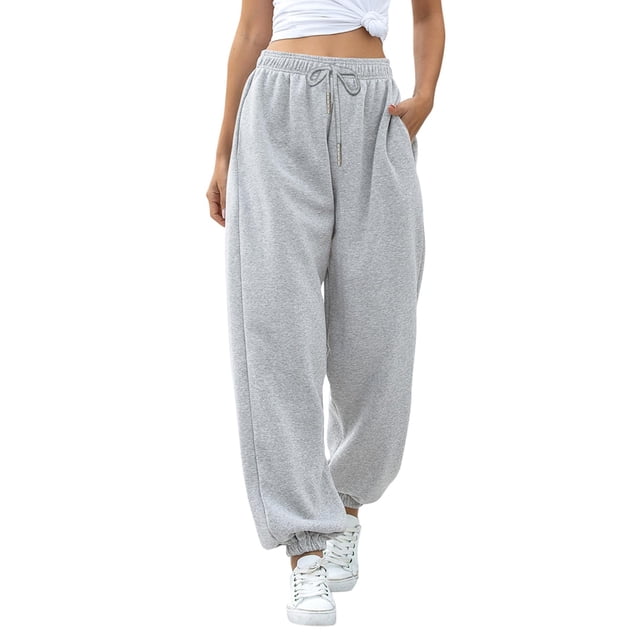 Pantalones de chándal Gvraslvet para mujer, con bolsillos, cintura alta, deportivos, gimnasio, ajuste atlético, pantalones de chándal