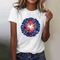 thumbnail image 1 of Xdegoge Offres du 4 Juillet, Vêtements de Vacances Blouses Aguichant en Coton, Hauts d'Été de Travail pour Femmes Grande Taille, Chemises Rouges Blanches et Bleues Plus, Annuler Ma Commande s'Il Vous Plaît, de Mujer Para, Multicolore m, 1 of 5