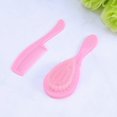 thumbnail image 2 of MesaSe Baby Brush and Comb Set Children Massage Care Safety Comb Comb Brush Combination Pink, 2 of 7