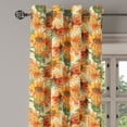 thumbnail image 3 of Ambesonne Floral Grommet Curtain, Retro Summer Petals VIntage, 50"x108", Marigold Beige Green, 3 of 5