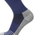 thumbnail image 5 of WQNVRNR Boys Athletic Soccer Socks- Breathable Over Knee Towel Bottom Anti-slip Unisex Long Football Sports Socks Navy Size 3-6Years, 5 of 5