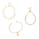 thumbnail image 1 of Set tres pulseras doradas CYRA con dijes de estrellas, 1 of 3