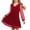 Red, variant on XEGLSBU Girls Dresses Size 5-8 Girls' Dress Long Sleeved V Neck Dress Party Dress Children's Dress Performance Dress 7 13 Years Old Red Size 9-10 Years