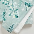 thumbnail image 2 of Great Bay Home Cozy Plush / Sherpa Reversible Throw Blanket, 50" x 60", Snowy Botanical, 2 of 6