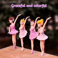 thumbnail image 4 of 4Pcs Miniature Ballet Girl Figure Desktop Collection Cake Decoration, Girl Cake Topper Plmk8964, 4 of 6