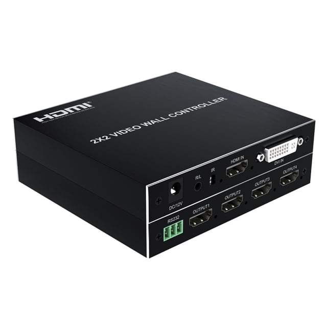 1080P 2x2 HD Video Wall Controller 2x2 Screen Video Processor TV Display Video Controller Eccomum Controlador de pared