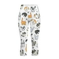 thumbnail image 4 of SCRAWLGOD Cat Paws White Women's Workout Capri Leggings with Pockets, Breathable Casual Yoga Pants Leggings Lightweight High Waisted Gym Athletic Yoga Capris, XS, 4 of 7