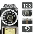 thumbnail image 4 of Modelo de teléfono vintage - L 3.74" x W 2.95" x H11.4 Accesorios para teléfono fijo antiguo negro Decoración de pared de resina antigua Giratorio, 4 of 5