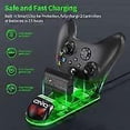 thumbnail image 5 of Charger with 2 Rechargeable Batteries for Xbox One/Xbox Series X/S Controller, Charging Station with 2 x 1300 mAh, 5 of 5
