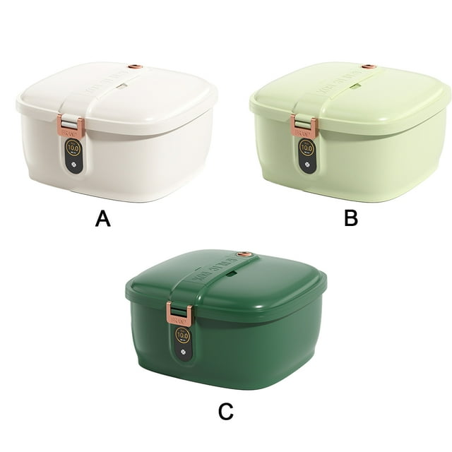 Becaristey Non-toxic Rice Storage Container Odorless Impact-resistant Safe For Food Contacting Rice Container Olive Green 5kg