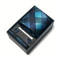 thumbnail image 6 of EIMELI 1 Set of Luxury Plaid Tie Accessories - Tie Sets for Men with Pocket Square  Handkerchief  Cufflink  Tie Clip  and Gift Box - Perfect Wedding or Business Suit Accessories for Him, 6 of 7