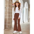 thumbnail image 6 of Arshiner Girls' Leggings High Waisted Stretch Bell Bottom Solid Color Athletic Classic, 6 of 6