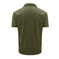 thumbnail image 6 of Mens Corduroy-T-Shirts Big & Tall S-5XL Plus Size Short Sleeve Tees Tops Athletic Button Stand Collared Solid Pullover Workout Tshirts Shirt, 6 of 6