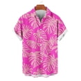 thumbnail image 2 of Hawaiian Shirt for Men Summer Casual Beach Button Down Printed T Shirts Short Sleeve Lightweight Loose Lapel Vacation Blouse Top, 2 of 6