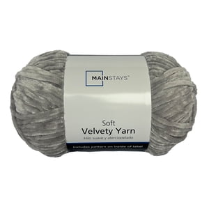 Soft Velvety Yarn, 315 Yards, Grey