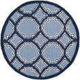thumbnail image 4 of SAFAVIEH Bella Kaitlyn Geometric Circles Wool Runner Rug, Navy/Blue, 2'3" x 7', 4 of 9