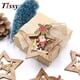 thumbnail image 4 of 4 piezas de adornos colgantes de madera con estampado de estrellas y corazones, adornos para árbol de Navidad, manualidades de madera para hacer tú mismo, regalo para niños, decoración para fiesta de, 4 of 5