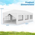 thumbnail image 3 of Costway 10'x30' Heavy duty Gazebo Canopy Outdoor Party Wedding Tent, 3 of 9