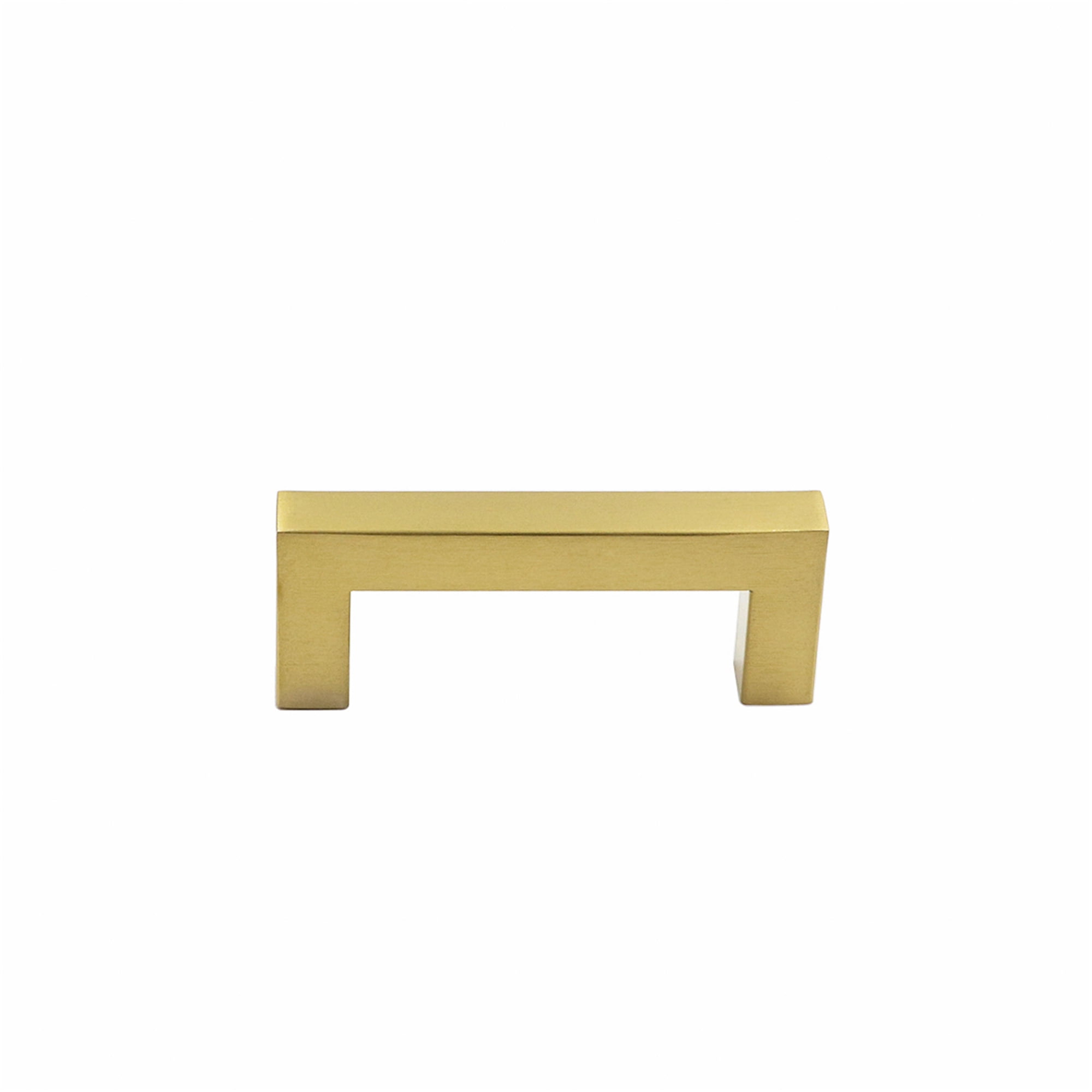 Fitviso 10 Pack 2.75 Inch(70mm) Center to Center Brushed Brass Cabinet Handles Stainless Steel Drawer Pulls