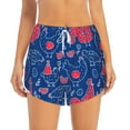 thumbnail image 2 of Xecao's Chicken and Rooster for a double-layer running short for women, perfect for gym, tennis, and more, featuring a convenient pocket., 2 of 9
