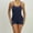 Navy, variant on HOZADOIE Jumpsuits for Women Short One Piece Sleeveless Spaghetti Strap Seamless Workout Bodycon Summer Built in Bra Bodysuit Rompers Unitard Backless Yoga Outfits