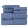 thumbnail image 2 of Lavish Home 6-Piece 100% Cotton Complete Bath Towel Set, Blue, 2 of 4