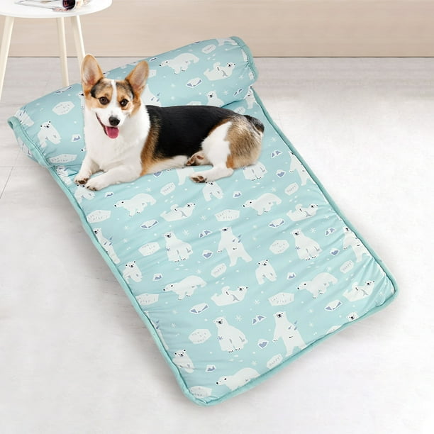 Sofa Vama Ropa de Cama Cama de seda helada de verano para gatos y perros, cojín de hielo para mascotas, cojín de hielo para niños for Navideño