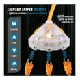 thumbnail image 5 of 50ft Retractable Extension Cord Reel 14AWG SJTOW - Heavy Duty Power Cord Reel w/ Lighted Outlet & Swivel Bracket for Garage, Workshop, Construction, 5 of 9