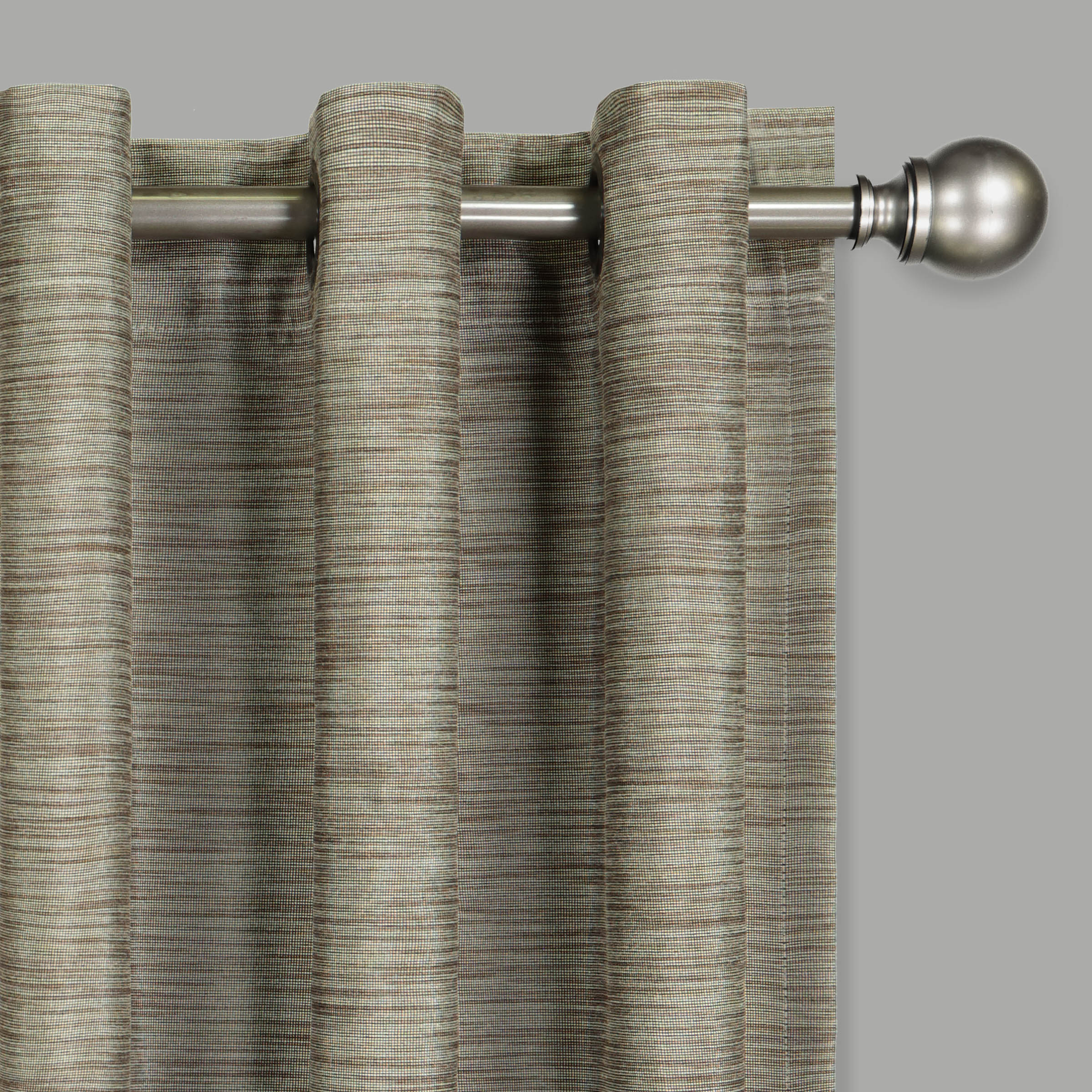 Eclipse Warren Solid Textured Absolute Zero 100% Blackout Grommet Top Single Window Panel, Champagne Gold, 50 x 63