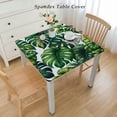 thumbnail image 2 of COMIO Great for Home Kitchen/Parties/Holiday Dinner Palm Leaves Tropical Leaf Jungle Palms Outdoor Square Tablecloth White, 2 of 7