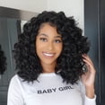 thumbnail image 1 of ToyoTree Ocean Wave Crochet Hair - 14 Inch 8 Packs Natural Black Mid-Length Curly Deep Wave Crochet Hair, Synthetic Ocean Wave Braiding Hair Extensions (14 Inch,1B-8P), 1 of 5