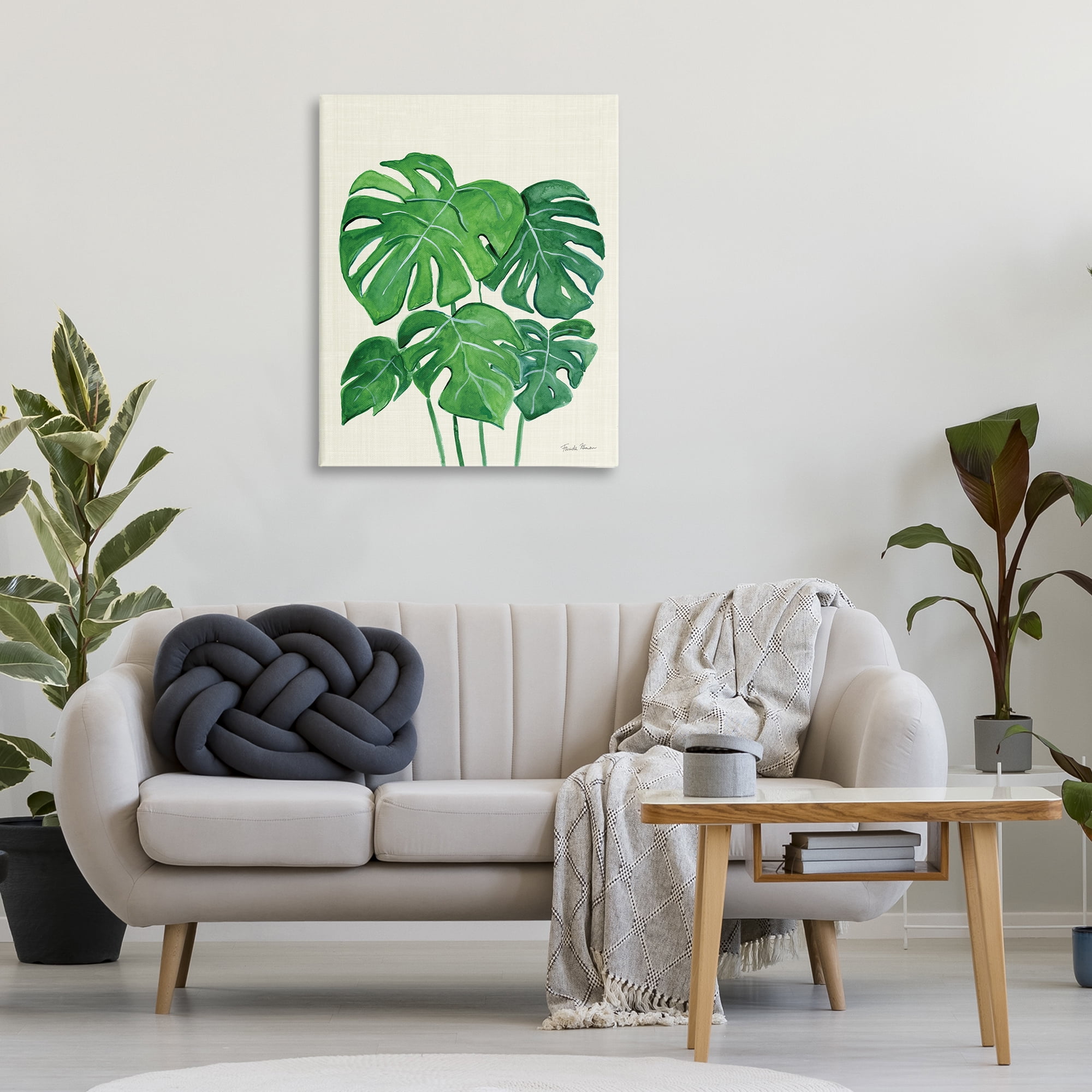 Stupell Industries Green Monstera Bundle Botanical & Floral Painting Gallery Wrapped Canvas Art Print Wall Art, 30 x 40