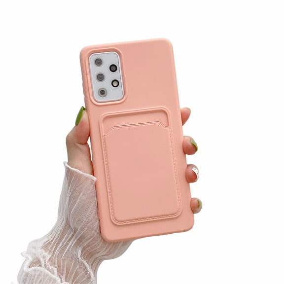 Card Holder Case For Samsung Galaxy A42 5G SM-A426B in pink