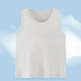 thumbnail image 2 of Girls Boys Cami Vests Cotton Undershirts Tank Top Children Sleeveless Blouse 2-13 Years Gray 3-4 Years, 2 of 5