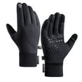thumbnail image 2 of Dyfzdhu Winter Mens Ski Gloves Zipper Touchscreen Windproof Warm Waterproof Cycling Sports Fleece Lined Gloves Black, 2 of 7